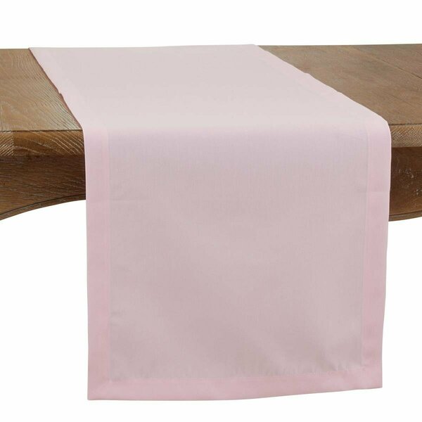 Saro 16 x 72 in. Casual Design Everyday Oblong Table Runner, Pink 321.P1672B